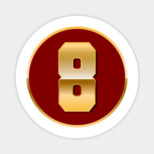 Gold Number 8 Magnet